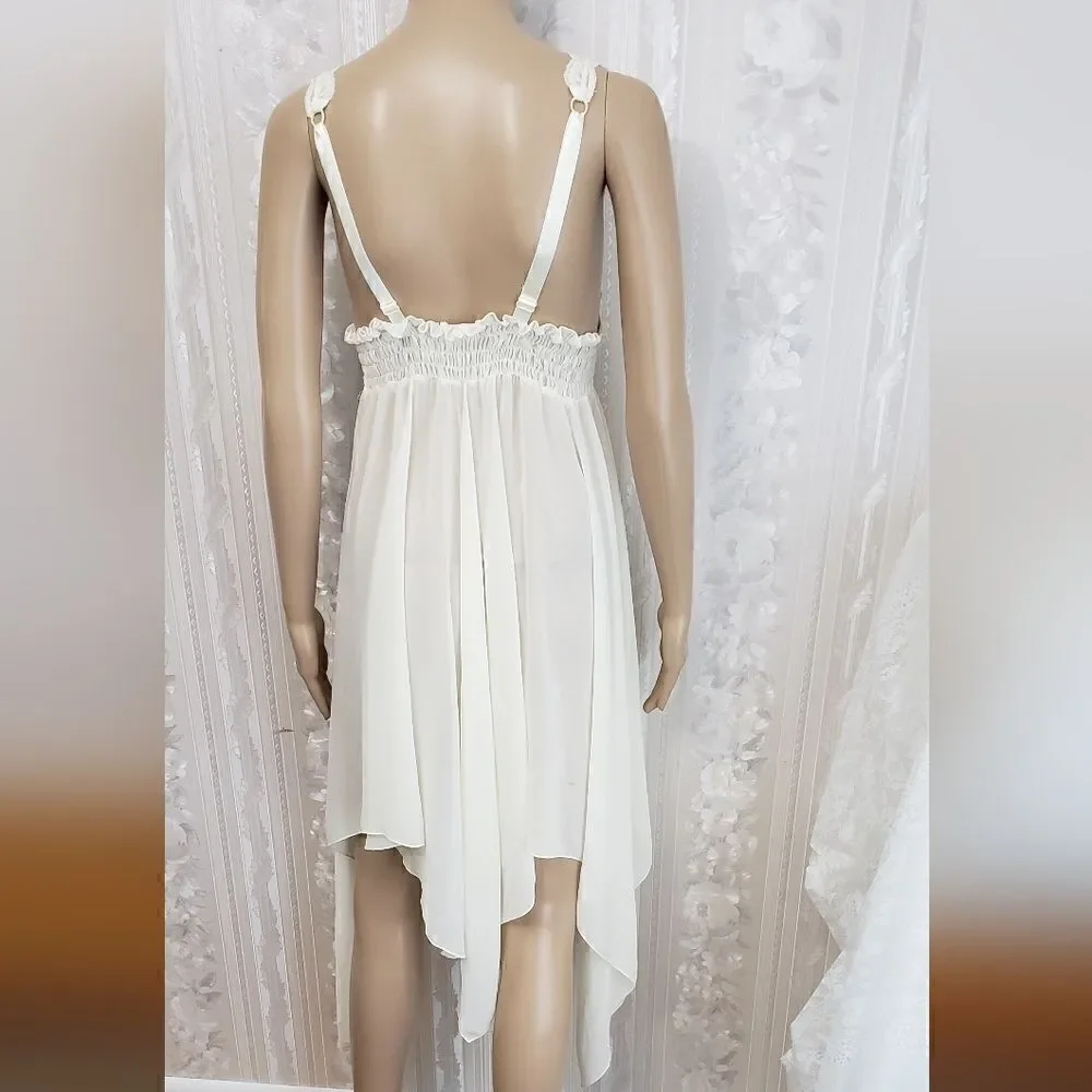 Enchanted Intimate Assymetric Lace Dress Size Small
